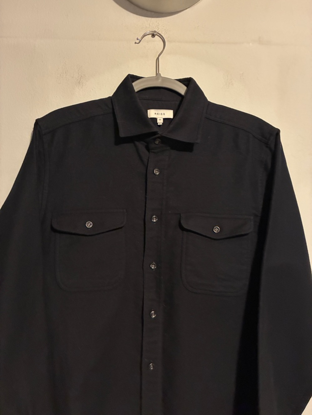 Reiss Dark Navy Casual Button-Down Shirt - Picture 2 of 5